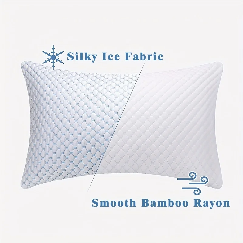 Memory Foam Bed Pillow Bed Pillow For Sleeping Breathable Pillow With Washable Removable Bed Pillow Cover Pillow 51x76cm 3