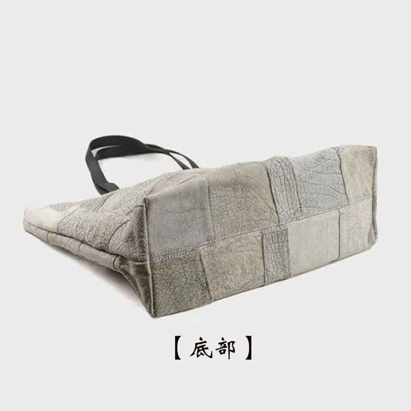 Original Leather Large Bag Large Capacity Shopping Bag Leisure Women's Bag Portable Single Shoulder Messenger Leather Tote Bag