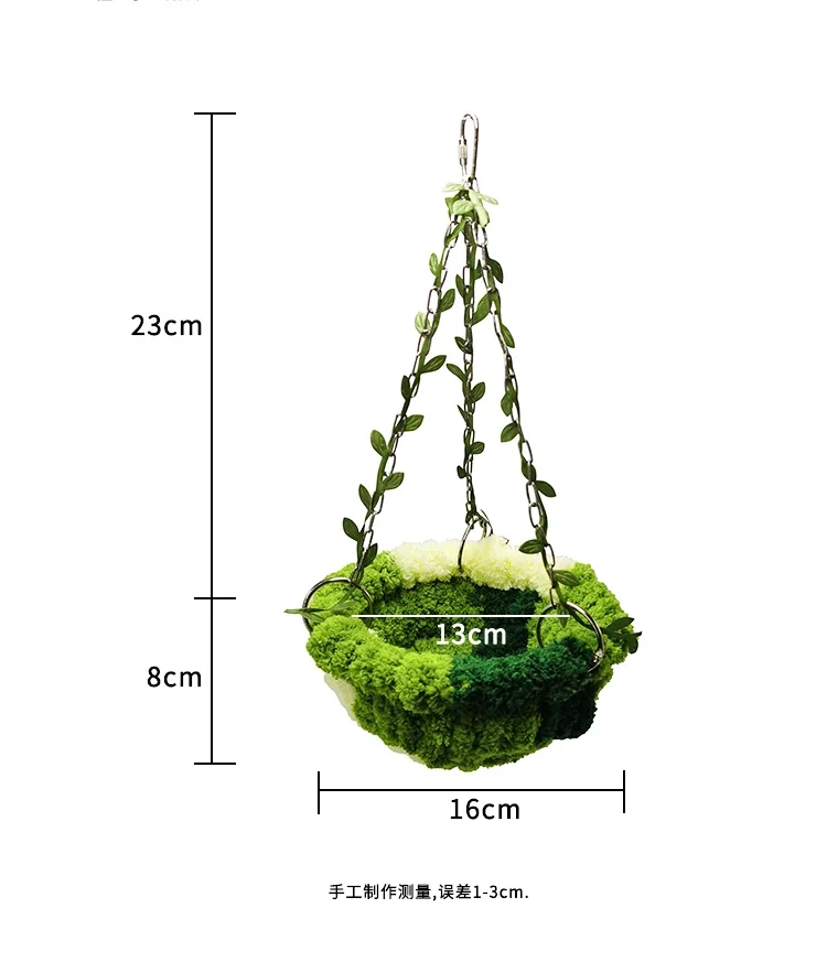 bird house bird cage bird nest Parrot Bird Hanging Bed Phoenix Tiger Skin Peony Special Rest and Play Bird Nest Metal Plush Hanging Bed