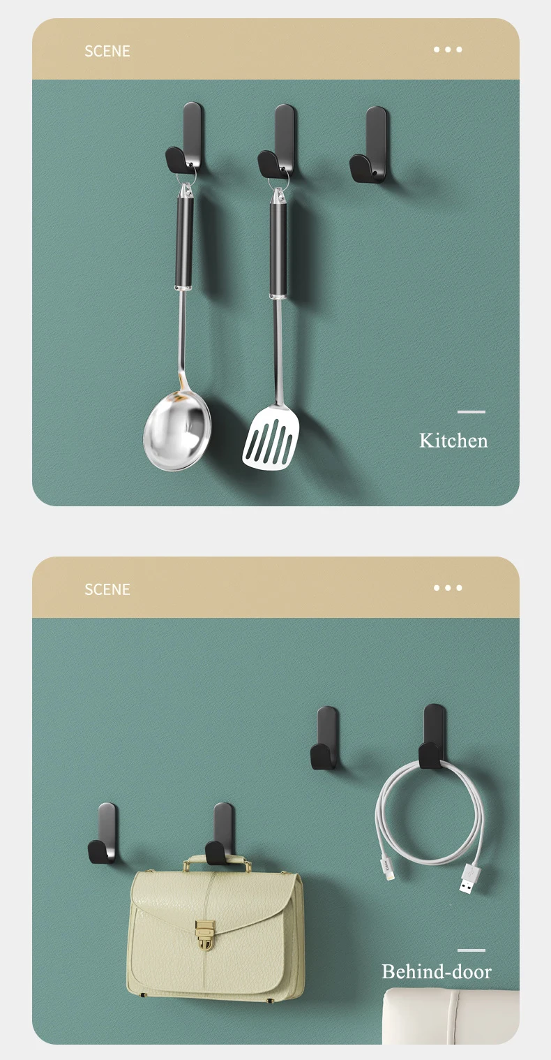 a set of Multifunctional wall hooks and utensils hanging on a wall from Brookline Shop.