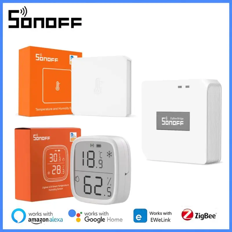 

SONOFF SNZB-02D/SNZB-02 Zigbee Temperature Humidity Sensor Esp32 Real-time Monitoring For Ewelink Alexa Google Home App Control