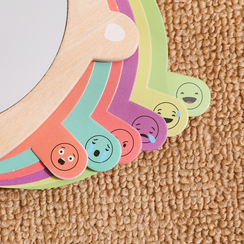 Baby Holz Montessori Emotionale Bewusstsein Spiegel Spielzeug Frühen Kindheit Bildung Sensorischen Spielzeug Kindergarten Lehrmittel Geschenk – Detail 25
