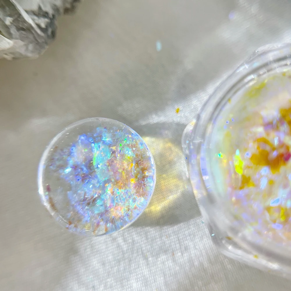 Magic Starry sky Mirror Effects Holographic Chameleon Transparent Rainbow Nail Art Flake Pigment Powder Nail Art Powder