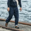 Bronson 1917 Navy Denim Deck Pants Vintage Dungaree Men Selvedge Jeans Loose Fit 2