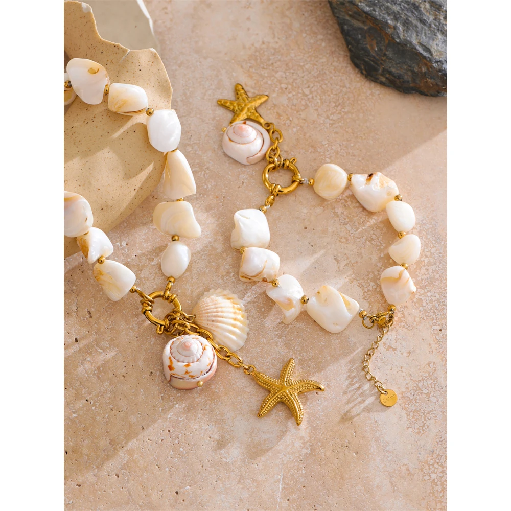 Yhpup Jewelry Summer Beach Stainless Steel
