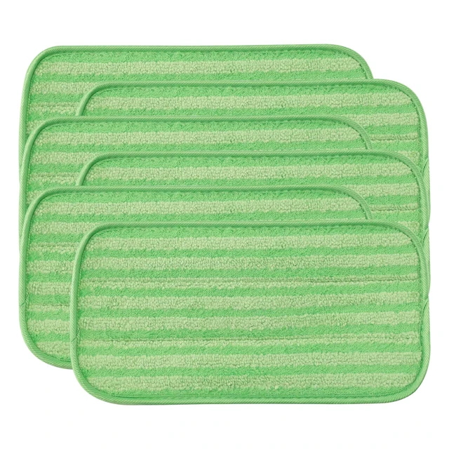 6 Washable/Reusable Microfiber Mop Pads Compatible With Swiffer