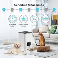 6L Automatic Pet Feeder With  Tuya App Control 2way Audio Cat Dog Dry Food Dispenser Wifi Smart Pet Feeder With 3