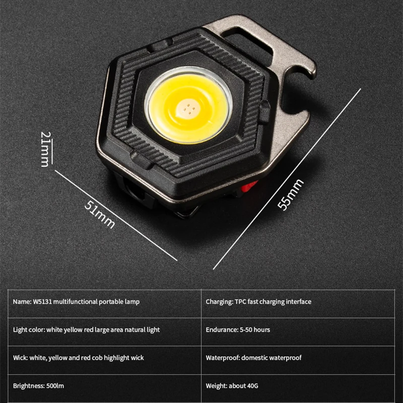 Compact Rechargeable Mini LED Multifunctional Torch