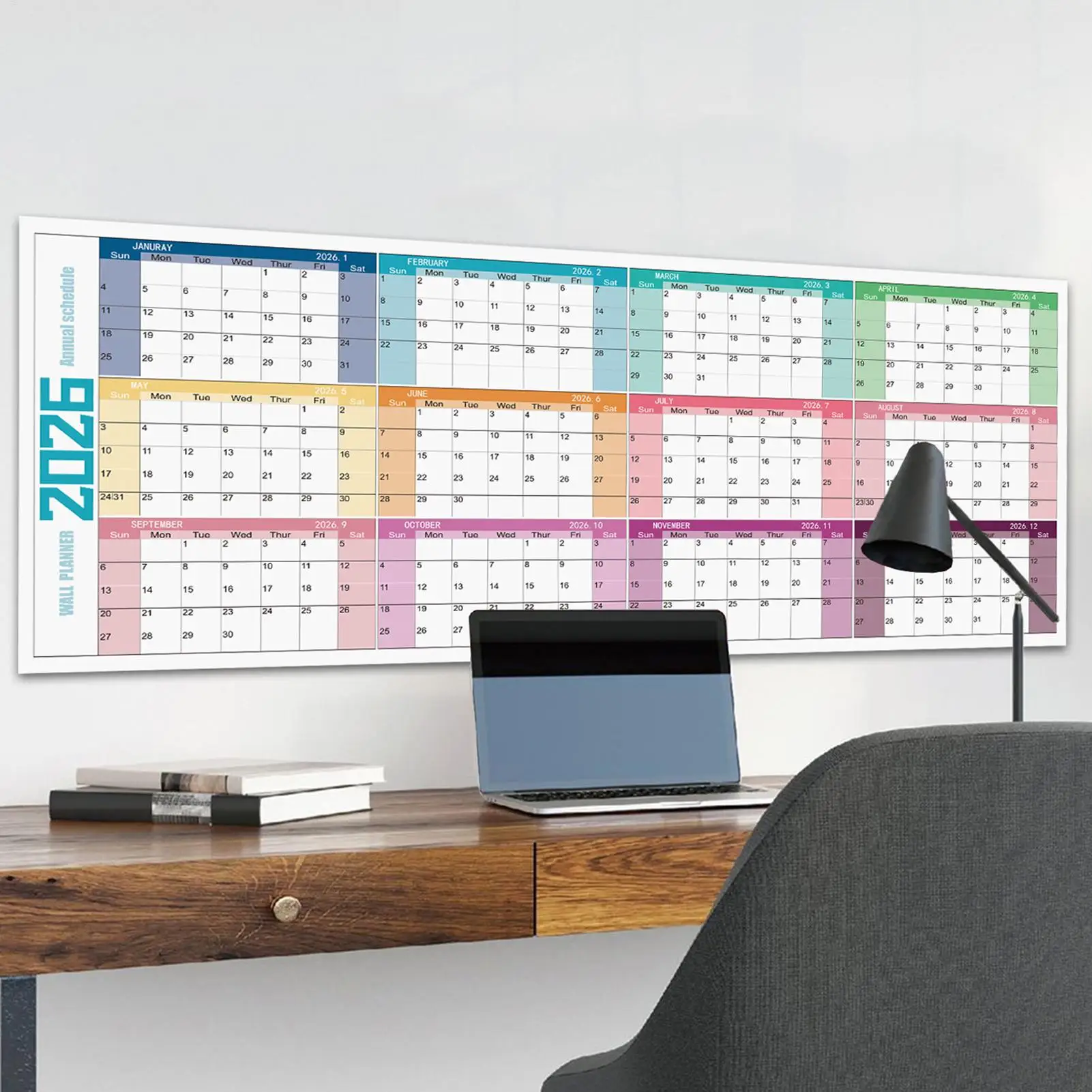 2026 Large Dry Erase Wall Calendar - Thick Paper 12 Month Agenda Planner for Rome Decor & Family Organization