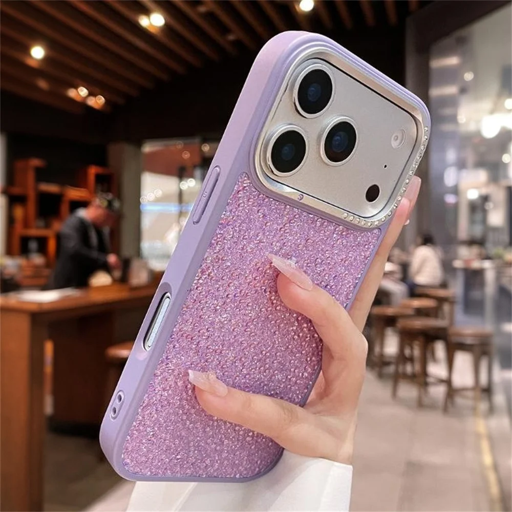 Luxurious Glitter Colorful Diamond Phone Case with Bling Lens Frame and Shockproof Protection