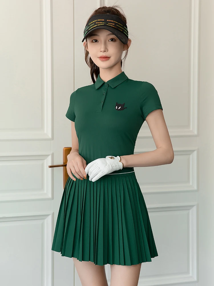 WAAC Korean golf clothing men and women cool summer lapel short sleeved