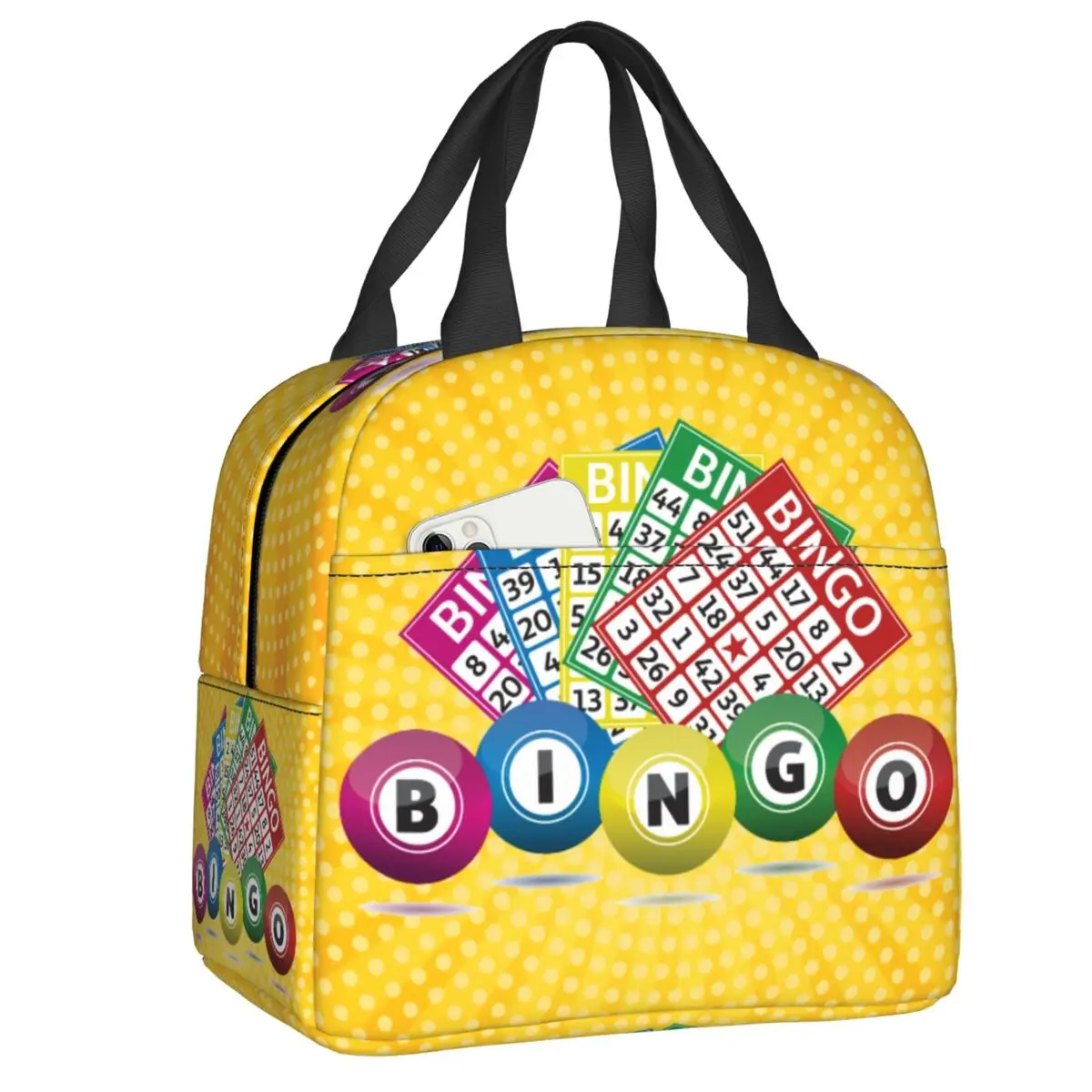 

Hot Game Bingo Insulated Lunch Bag for Work School Leakproof Cooler Thermal Bento Box Women Kids Food Container Tote Bags