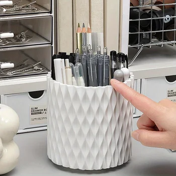 Scatola portaoggetti da scrivania, cancelleria portapenne, portaoggetti per accessori per matite, adatta per università, casa, ufficio, 5 scomparti, 3 Co