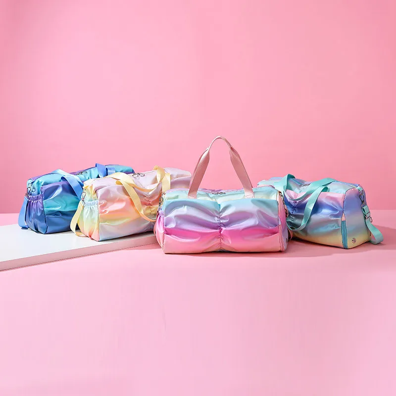 2024 New Sports Fitness with Wet Separation Independent Shoe Storage Yoga Handheld Short Distance Luggage Bag Women Travel Bags