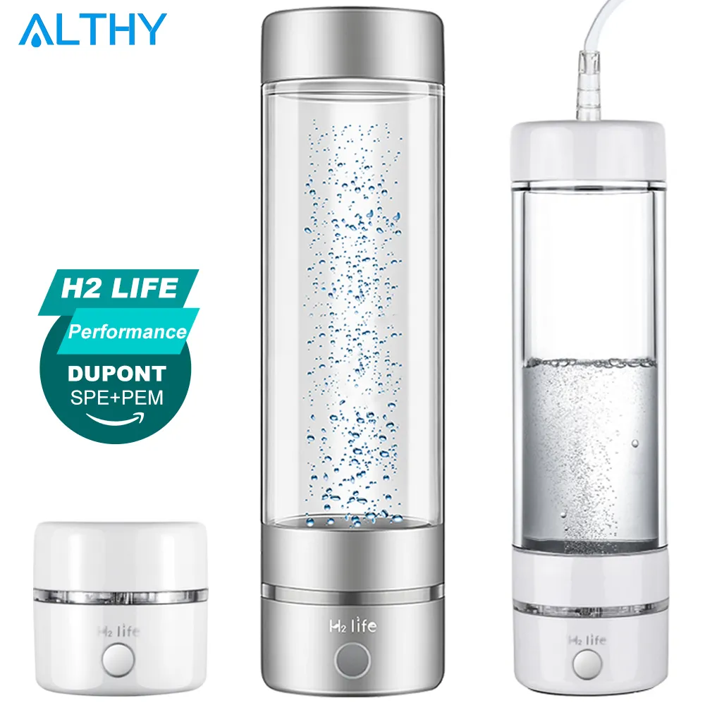 H2Life производительность молекулярный водородный генератор воды бутылка DuPont SPE + PEM двойная камера lonizer + H2 ингаляционное устройство