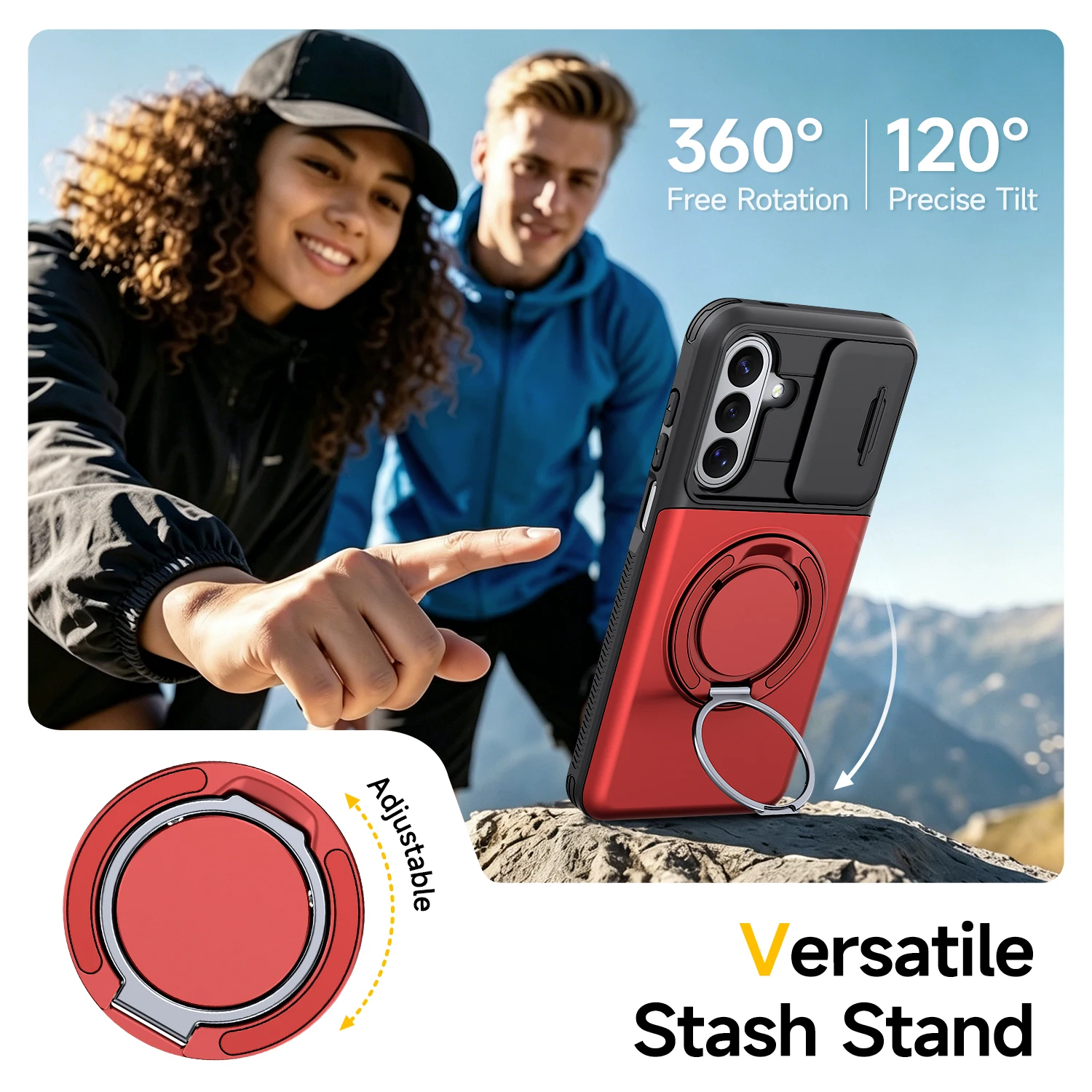 Kickstand Phone Case with Hidden Card Slot