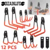 10 PCS Heavy Duty Metal Hook Wall Mount Hook Stand Bicycle Garage Organizer Anti-slip Storage Hook for Ladders Garden Tool 1