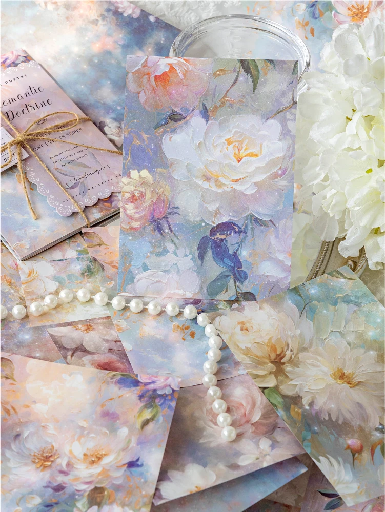 30 Blatt Dekor Scrapbook Vintage Materialien Papier Combo Kit DIY Junk Journal Collage Fotoalbum Retro Hintergrundpapier – Detail 17