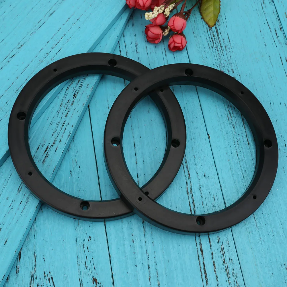 2Pcs Speaker Spacer Pad Adapter 6.5 Inch Plastic Fitting Audio Anti-Slip Autoradio Speaker Pakking Spacers for Auto Accessoires