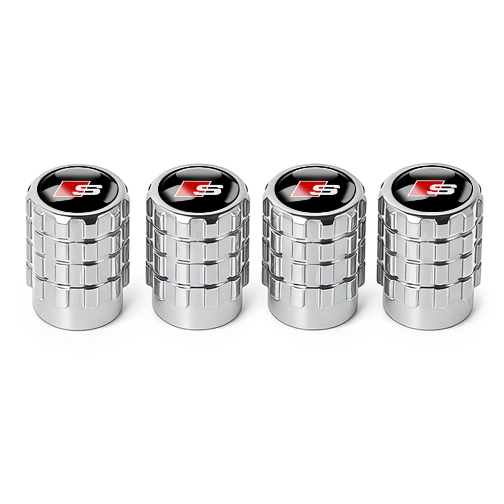 4pcs Premium Metal Wheel Tire Valve Air Stem Cap Covers
