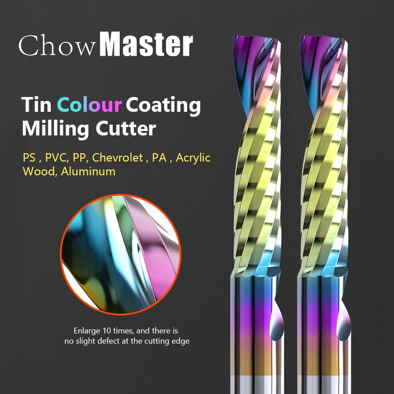 

Спиральная фреза с одной канавкой, хвостовик 3,175/4/5/6/8 мм для дерева/пластика/акрила, фреза с 1 канавкой, фреза с ЧПУ, ручная фреза