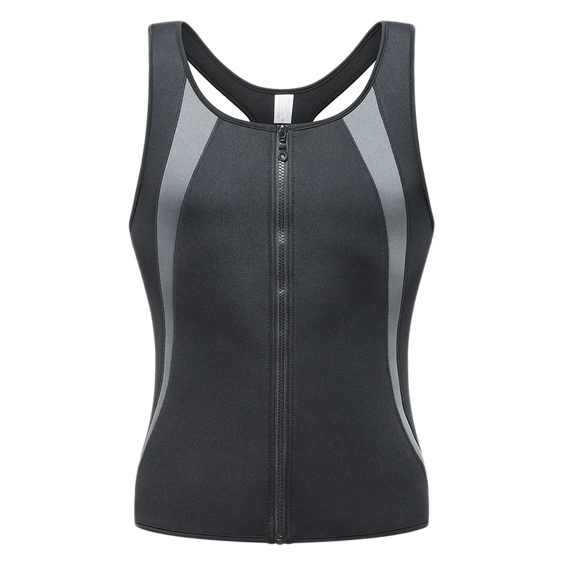 

Hot Sports Men's Clothing Running Fitness Men Waist Vest For Weightloss Hot Neoprene Corset Body Shaper Zipper Tank Top Outdoor