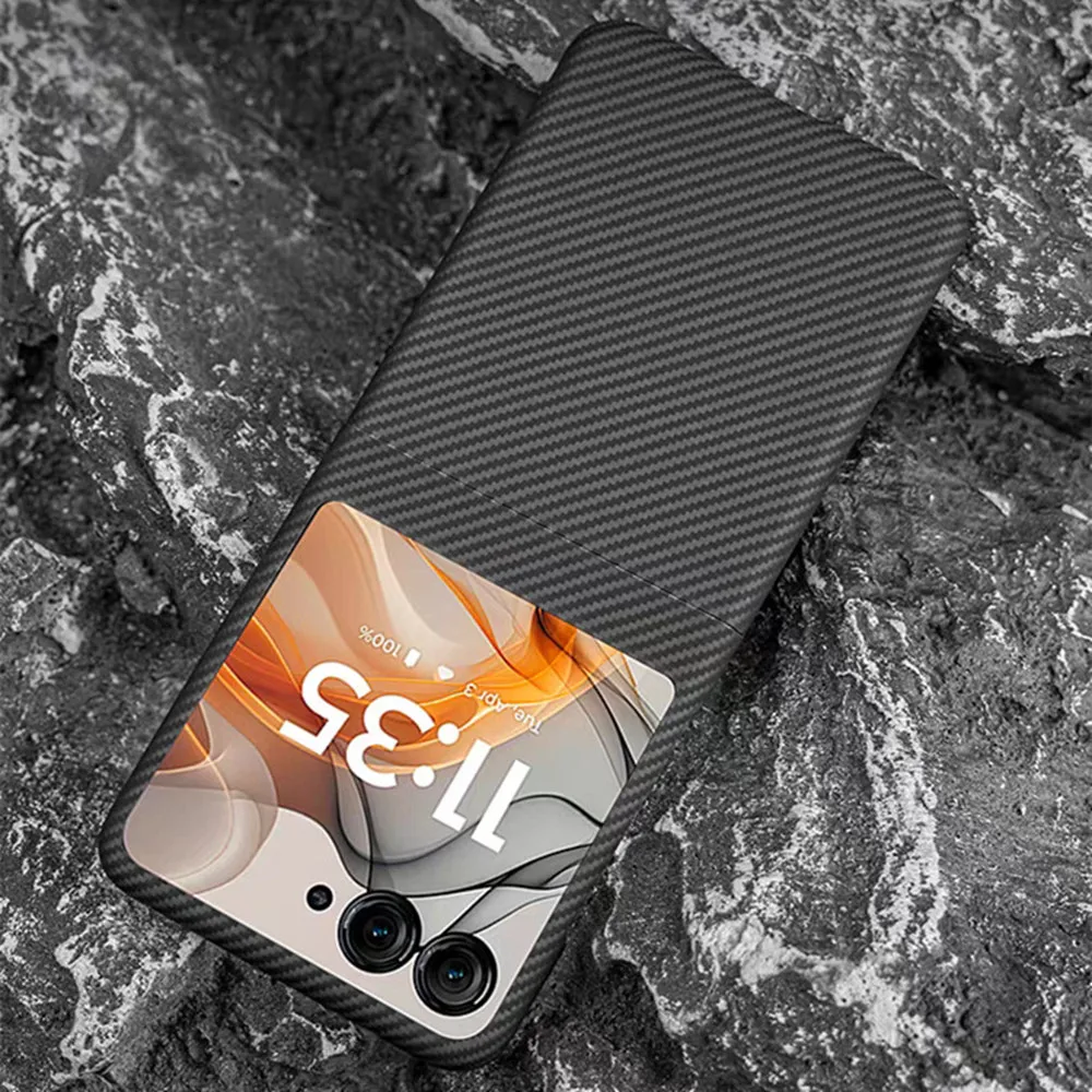 Premium Real Aramid Carbon Fiber Slim Case - Thin, Lightweight, Matte Armor Back Cover