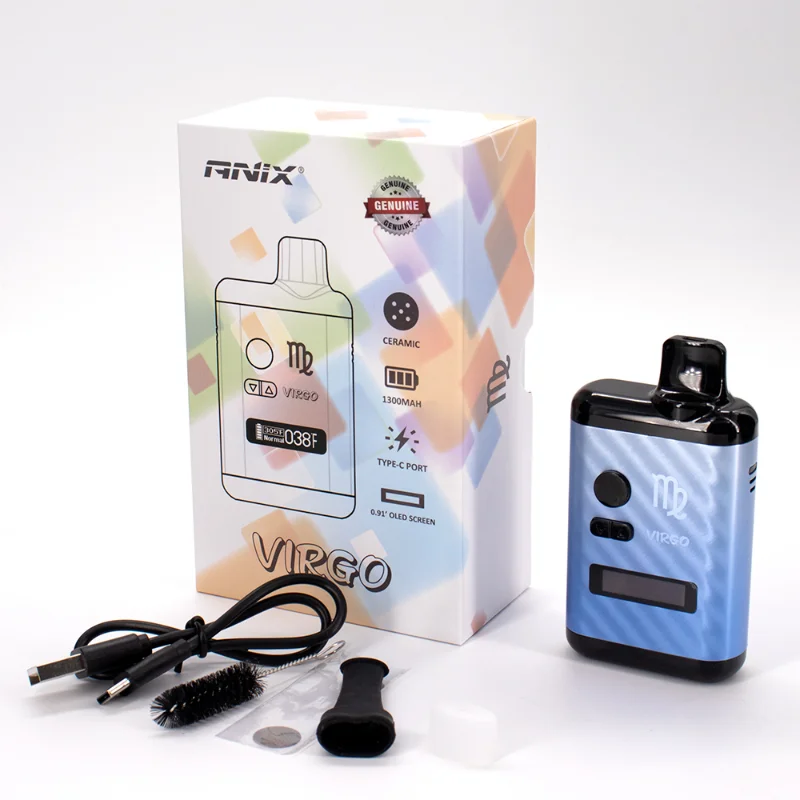 trockener Kräuter verdampfer Anix Jungfrau Kräuter Kits Temperatur regelung 1300mAh Batterie oled Bildschirm Tabak Vape Pen Ecig Rauch_Sa93f54541d944c3dbd00cc2832f954b6n