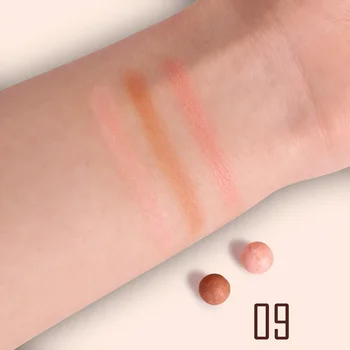 Long Lasting Roll-on Blush Shimmer Matte Finish with Brush 3D Glossy Texture for Daily Makeup Rich in Texture 3