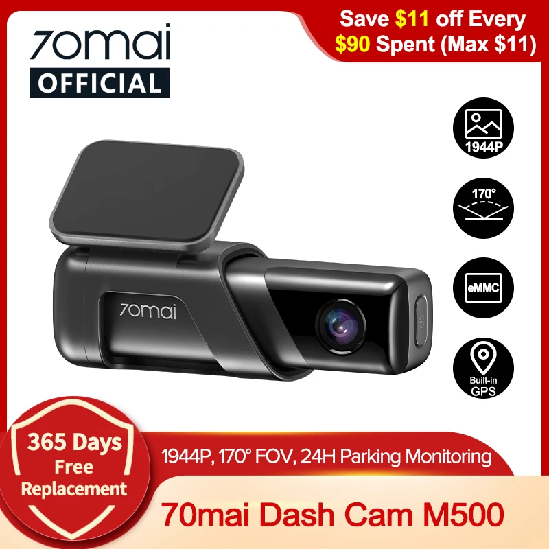 dashcam cámara vigilancia para coche 70mai M500 GPS - memoria 64GB