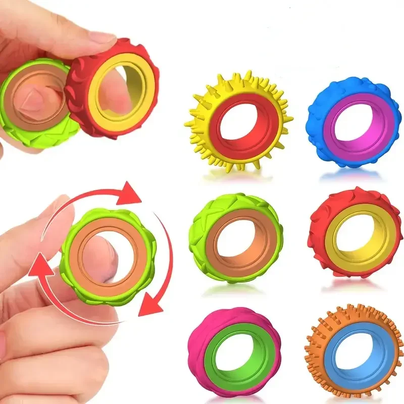 Rotating Sensory Fidget Ring for Stress Relief and Focus