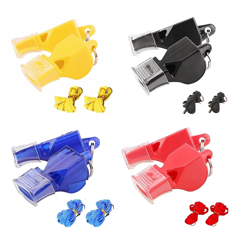 2pcs Outdoor Survival School Company Game Tools Football Basketball Running Sports Training Referee Coach Plastic Whistle