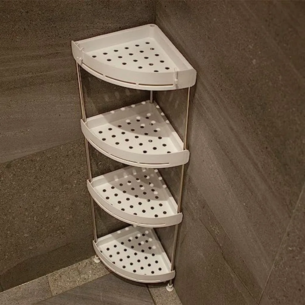 with Hook Triangle Storage Rack PP Material Bathroom Corner Shelf