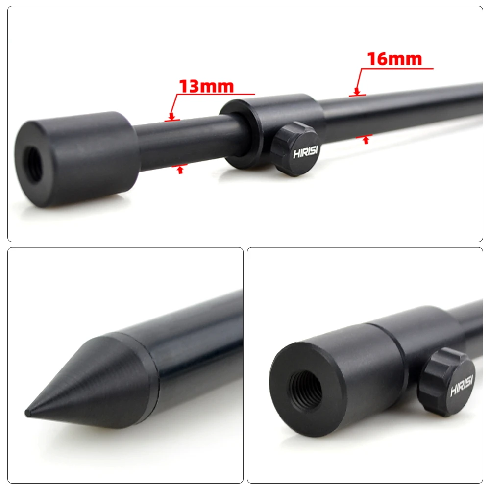 2 x Karpfen Angeln Bank Sticks Aluminium Schwarz Rod Pod Durchmesser 16mm Angeln Zubehör – Detail 4