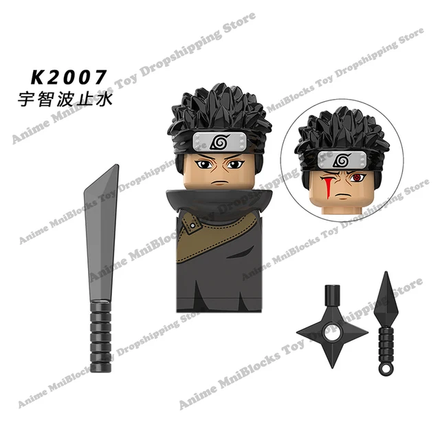 Naruto Sasuke Kakashi Akatsuki bricks Building Blocks Anime cartoon Mini Action Figures Heads Assembly Toys kids Birthday Gifts Purple