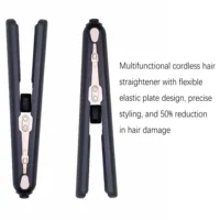 Wireless Portable Type-C Hair Straightener and Curler for Instant Styling Perfect Travel and Dorm Use Gift 1