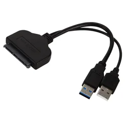 USB 2.0 To USB 3.0 SATA 15 + 7 Pin Connector Gadgets USB Hard Disk 2.5 Adapter Converter Cable Laptop Accessories Sata Connector