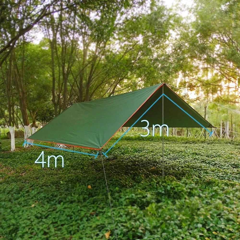 Ultralight Canvas Garden Canopy, Waterproof Sunshade, Camping Hammock, Sun Shelter, for Beach and Outdoor,3x5m  4x3m, 3x3m 3