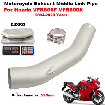 Motorcycle Exhaust Escape Modify Mid Link Pipe Connection 51mm Muffler Slip On For Honda VFR800F VFR800X VFR 800 X F 2014 - 2020