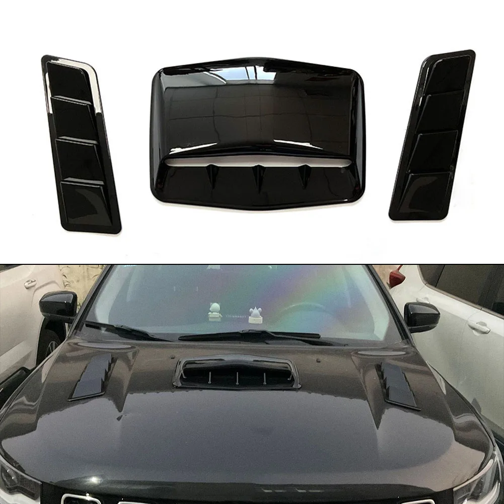 

Car Truck Vents Cover Car Hood Hood +Side Vents Cover Universal Car Accessories Exterior Trim None 100% Brand New