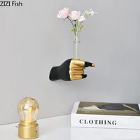 Creativity Fist Shape Vase Flower Arrangement Living Room Decoration Simulation Fist Vases Resin Crafts Modern Decor Ornaments 2