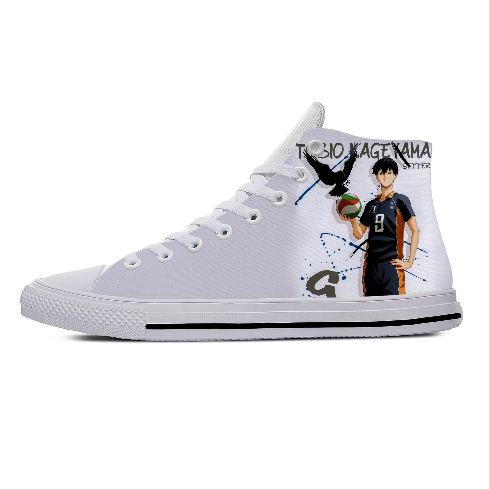 Summer Hot Cool Anime Manga Haikyuu Kageyama Tobio Kuroo Casual Shoes High Top Men Women Sneakers Classic Latest Board Shoes