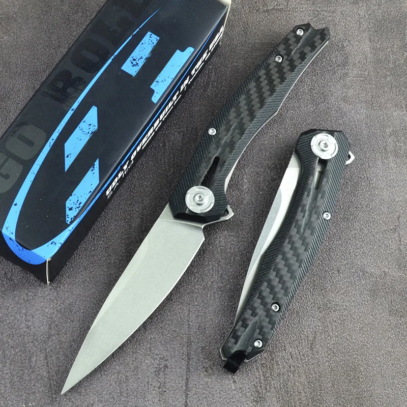 

D2 Steel ZT0707 EDC Tactical Folding Knife Light Weight Carbon Fiber Handle Pocket Hunting Outdoor Survival Camping Tool