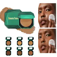 Poudre pressée foncée 4 couleurs, poudre mate pour peau foncée, longue durée, imperméable, fard à joues de maquillage de marque 2