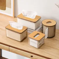 Decorative Tissue Box Cover, Transparent Grey Tissue Holder for Home and Office, Multifunctional Storage Box, Simple Tissue Box 1
