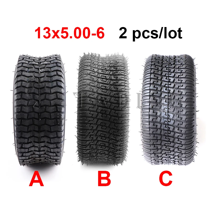 2pcs/lot 13 inch vacuum Tyre 13X5.00-6 Tubeless Tire for Electric scooter Mower Snow Sweeper ATV go kart wheel tires parts 2pcs eleglide t1 electric trekking bike trekking e bike 27 5 inch cst tires 36v 13ah battery 250w motor shimano 7 gears max speed 25km h max range 100km max load 120kg ipx4 waterproof dual disk brake black