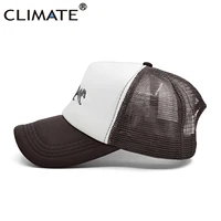 CLIMATE Forest Bear Trucker Cap Cool Hunt Hunting Bear Cap Hat Summer Hip Hop Men Women Hat Baseball Cap Cool Summer Mesh Caps 4