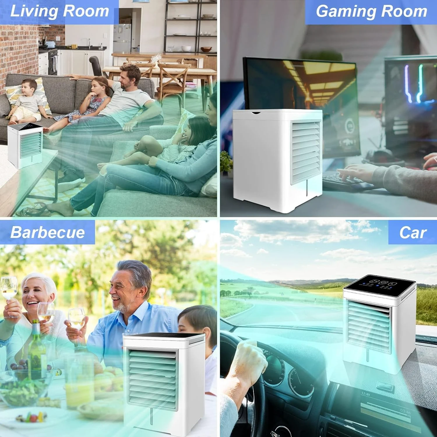 Stay cool and refreshed all day long with this portable and customizable air cooler-Enjoy maximum comfort relaxation at ho