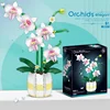 Moth Orchid Potted Building Blocks Bouquet Home Desktop Decoration Flower Puzzle Toy for Childrens Creative Holiday Gift 1