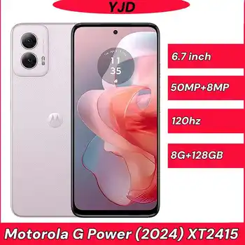 Usato Motorola Moto G Power (2024) XT2415 5G CPU Mediatek Dimensity 702 Schermo 6.7 "Impronte digitali Android 95% Nuovo telefono cellulare
